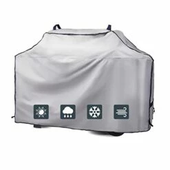 PALON Waterproof BBQ Grill Cover 75-Inch, Heavy Duty Outdoor Gas Grill Covers, With Built-in Vents Velcro, Barbecue Grills All Weather Protector For Weber Char-Broil Brinkmann Nexgrill And More