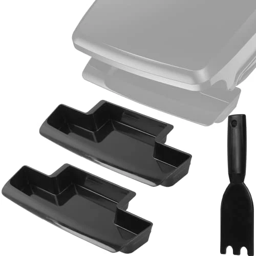 (2-Pack) Replacement Drip Tray Pans For 4-Serving Classic Plate Grill And Panini Press - Replaces Part Number GR340-01 - Includes 1 Multipurpose Grill Scraper - Dishwasher-Safe 1 (2-Pack) Replacement Drip Tray Pans For 4-Serving Classic Plate Grill And Panini Press - Replaces Part Number GR340-01 - Includes 1 Multipurpose Grill Scraper - Dishwasher-Safe