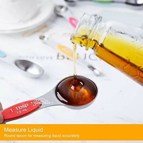 Magnetic Measuring Spoons Set Of 8 Stainless Steel Dual Sided Stackable Measuring Spoons Nesting Teaspoons Tablespoons For Measuring Dry And Liquid Ingredients 6 Magnetic Measuring Spoons Set Of 8 Stainless Steel Dual Sided Stackable Measuring Spoons Nesting Teaspoons Tablespoons For Measuring Dry And Liquid Ingredients - Image 6