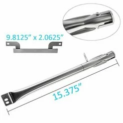 BBQration 15" X 4 13/16" Grill Parts For Brinkmann 810-4220, 810-4220-S, 810-2511-F, 810-2511-S Stainless Steel Heat Plates, Burners And Carry Over Tubes For Brinkmann Gas Grill Model -Samsung Shop 419eMiXGKUL