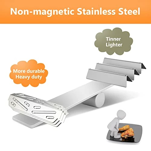 Hisencn 12.5'' Heat Deflector For Weber Genesis II 300 Series, Genesis II E-310/S-310, II E-315/S-315, II E-330, II E/S-335 Gas Grill, For Weber Genesis II Parts 66040, Stainless Steel, 3-Pack 6 Hisencn 12.5'' Heat Deflector For Weber Genesis II 300 Series, Genesis II E-310/S-310, II E-315/S-315, II E-330, II E/S-335 Gas Grill, For Weber Genesis II Parts 66040, Stainless Steel, 3-Pack - Image 6