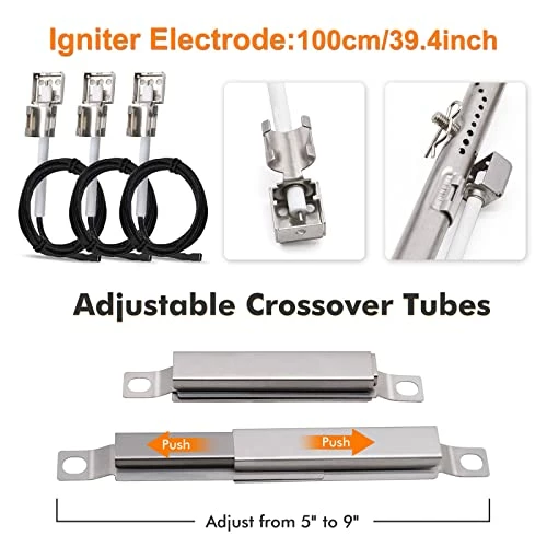 Yiming Grill Replacement Parts For Char-Broil Performance 475 4 Burner 463347017, 463335517, 463342119, 463276517, 463244819 Grill Models, Heat Plates, Burners, Carryover Tubes & Igniters Replacement 2 Yiming Grill Replacement Parts For Char-Broil Performance 475 4 Burner 463347017, 463335517, 463342119, 463276517, 463244819 Grill Models, Heat Plates, Burners, Carryover Tubes & Igniters Replacement - Image 2