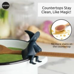 OTOTO Agatha Spoon Holder For Stove Top - Fun Kitchen Gifts For Homecooks - Spatula Holder And Cooking Spoon Rest For Stove Top And Kitchen Counter - Heat-Resistant, BPA-Free Fun Kitchen Gadget -Samsung Shop 41SKufdGakL