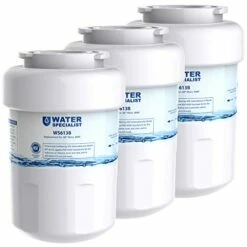 Waterspecialist MWF Refrigerator Water Filter Replacement For GE® MWF, SmartWater® MWFP, MWFA, GWF, HDX FMG-1, WFC1201, GSE25GSHECSS, PC75009, RWF1060, Kenmore® 9991, 3 Filters
