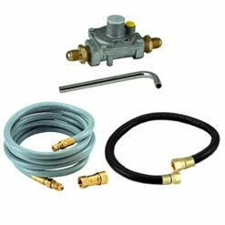 Char-Broil 8259778W06 Modular Outdoor Kitchen Natural Gas Conversion Kit For 3 5-Burner Grill Modules, Black