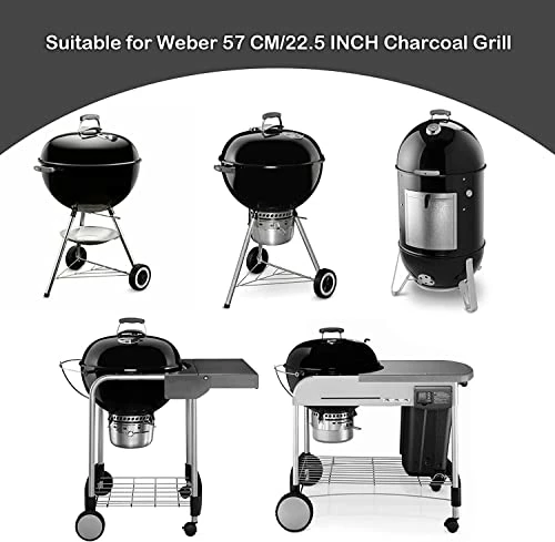 Only Fire BBQ Griddle And Grate Combo Kit For Weber 22 Inch Kettle Charcoal Grills 6 Only Fire BBQ Griddle And Grate Combo Kit For Weber 22 Inch Kettle Charcoal Grills - Image 6