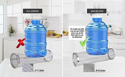 TAYDOIBAN Rolling Grilling Basket For Outdoor Grilling, BBQ Grill Basket, New Cover With Lock, Stainless Steel Grill Mesh Barbeque Grill Accessories, Portable Grill Baskets For Vegetable, Fish, 1PCS 5 TAYDOIBAN Rolling Grilling Basket For Outdoor Grilling, BBQ Grill Basket, New Cover With Lock, Stainless Steel Grill Mesh Barbeque Grill Accessories, Portable Grill Baskets For Vegetable, Fish, 1PCS - Image 5