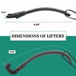 FIRELOOP 2 Set Of Heavy Cast Iron Grill Grate Lifter Gripper Barbeque Grid Lifter Fit For Kamado Grill Joe Big Green Egg Accessories 2 Pack Grill Grate Lifter For Charcoal Grill Primo Louisiana Weber -Samsung Shop 41iNYrbSa L