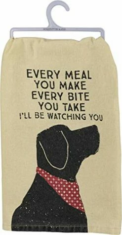 Primitives By Kathy Rustic Dish Towel, 28" X 28", I'll Be Watching You, Cotton