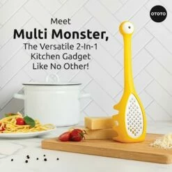 NEW!! Multi Monster 2-in-1 Cheese Grater & Spaghetti Spoon By OTOTO - Grater & Ladles For Serving - Grater, Small Cheese Grater, Funny Kitchen Gadgets, Cooking Gifts, Kitchen Grater, Kitchen Tool -Samsung Shop 41xB0XehjWL