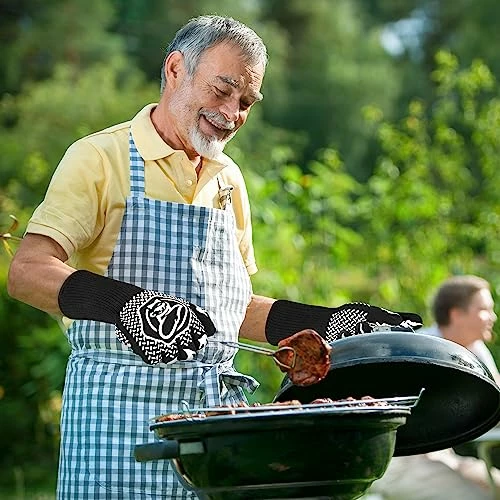 Commercial Chef High Heat Resistant BBQ Gloves For Barbecue, Cooking, Baking, Cutting, Pizza Oven, Camping - Non-Slip Kitchen Oven Mitts - Grill Accessories With Anti-Slip Coating EN407 Lab Certified 3 Commercial Chef High Heat Resistant BBQ Gloves For Barbecue, Cooking, Baking, Cutting, Pizza Oven, Camping - Non-Slip Kitchen Oven Mitts - Grill Accessories With Anti-Slip Coating EN407 Lab Certified - Image 3
