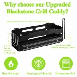 Griddle Caddy For Blackstone 28"/36", Upgraded Magnetic Steel Grill Caddy Organizer For BBQ, Griddles Caddy Storage Box Space Saving Accessories No Drilling Needed -Samsung Shop 51IszXbjRoL