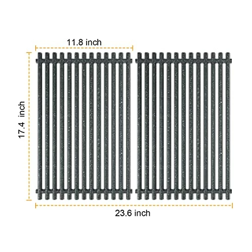 SafBbcue 7525 Porcelain Steel Cooking Grates Replacement For Weber E-310 E-320 S-310 Spirit II E-310 SP320 Spirit 700 Series Genesis Silver/Gold B/C 45010001 46510001 7526 7638 7639 4 SafBbcue 7525 Porcelain Steel Cooking Grates Replacement For Weber E-310 E-320 S-310 Spirit II E-310 SP320 Spirit 700 Series Genesis Silver/Gold B/C 45010001 46510001 7526 7638 7639 - Image 4