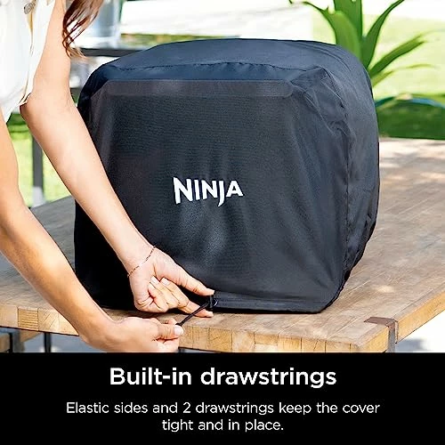 Ninja XSKOCVR Premium Cover, Compatible Woodfire Outdoor Oven (OO100 Series), Adjustable Drawstrings, UV And Water-Resistant, Lightweight, Black, 18.9'' X 17.9'' X 15.16 4 Ninja XSKOCVR Premium Cover, Compatible Woodfire Outdoor Oven (OO100 Series), Adjustable Drawstrings, UV And Water-Resistant, Lightweight, Black, 18.9'' X 17.9'' X 15.16 - Image 4