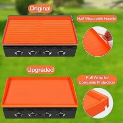 NancyL Griddle Cover For Blackstone, 【Upgraded Full-edge】17 Inch BBQ Grill Cover Griddle Mat Silicone Protective Blackstone Griddle Accessories - Protect Griddle From Rust, Rodents, Insects, Debris -Samsung Shop 51OLYNN mIL