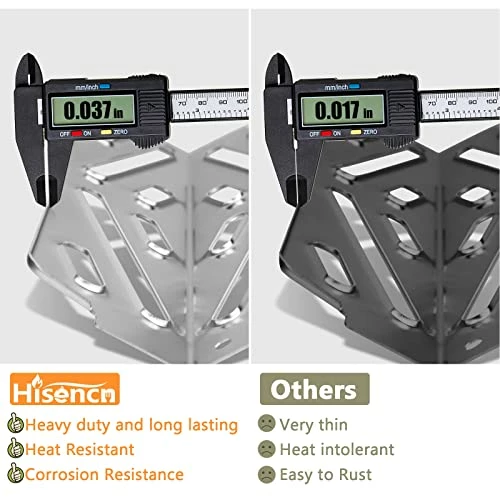Hisencn 12.5'' Heat Deflector For Weber Genesis II 300 Series, Genesis II E-310/S-310, II E-315/S-315, II E-330, II E/S-335 Gas Grill, For Weber Genesis II Parts 66040, Stainless Steel, 3-Pack 7 Hisencn 12.5'' Heat Deflector For Weber Genesis II 300 Series, Genesis II E-310/S-310, II E-315/S-315, II E-330, II E/S-335 Gas Grill, For Weber Genesis II Parts 66040, Stainless Steel, 3-Pack - Image 7