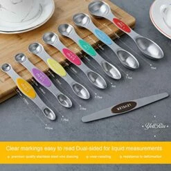 Magnetic Measuring Spoons Set Of 8 Stainless Steel Dual Sided Stackable Measuring Spoons Nesting Teaspoons Tablespoons For Measuring Dry And Liquid Ingredients 11 Magnetic Measuring Spoons Set Of 8 Stainless Steel Dual Sided Stackable Measuring Spoons Nesting Teaspoons Tablespoons For Measuring Dry And Liquid Ingredients -Samsung Shop 51PUYIx7AeL