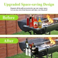 Griddle Caddy For Blackstone 28"/36", Upgraded Magnetic Steel Grill Caddy Organizer For BBQ, Griddles Caddy Storage Box Space Saving Accessories No Drilling Needed -Samsung Shop 51PyNSCa5 L