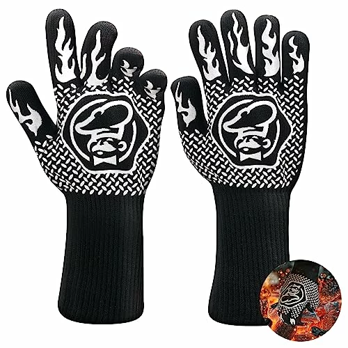 Commercial Chef High Heat Resistant BBQ Gloves For Barbecue, Cooking, Baking, Cutting, Pizza Oven, Camping - Non-Slip Kitchen Oven Mitts - Grill Accessories With Anti-Slip Coating EN407 Lab Certified 1 Commercial Chef High Heat Resistant BBQ Gloves For Barbecue, Cooking, Baking, Cutting, Pizza Oven, Camping - Non-Slip Kitchen Oven Mitts - Grill Accessories With Anti-Slip Coating EN407 Lab Certified