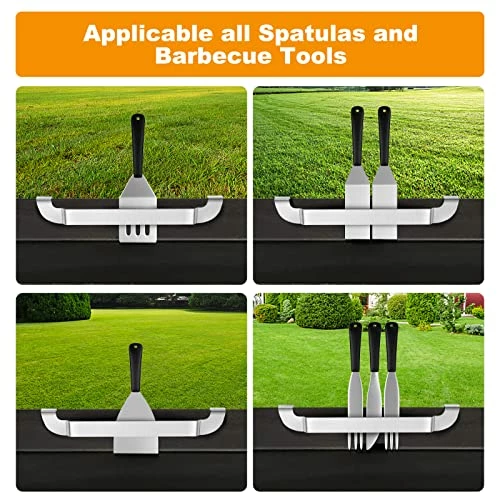 10 Inch Griddle Spatula Holder Magnetic Design, Stainless Steel Grill Barbecue Tool Rack, Griddle Accessories For Blackstone Flat Top Griddle And Other Grill Griddles (2 Pcs) 4 10 Inch Griddle Spatula Holder Magnetic Design, Stainless Steel Grill Barbecue Tool Rack, Griddle Accessories For Blackstone Flat Top Griddle And Other Grill Griddles (2 Pcs) - Image 4