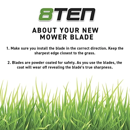 8TEN LawnRAZOR Mower Blade Set For MTD Cub Cadet RZT Troy Bilt 942-04053C 942-04053X 50 Inch Decks (Toothed Mulching) 2 8TEN LawnRAZOR Mower Blade Set For MTD Cub Cadet RZT Troy Bilt 942-04053C 942-04053X 50 Inch Decks (Toothed Mulching) - Image 2