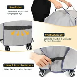 PALON Waterproof BBQ Grill Cover 75-Inch, Heavy Duty Outdoor Gas Grill Covers, With Built-in Vents Velcro, Barbecue Grills All Weather Protector For Weber Char-Broil Brinkmann Nexgrill And More -Samsung Shop 51XICE168jL