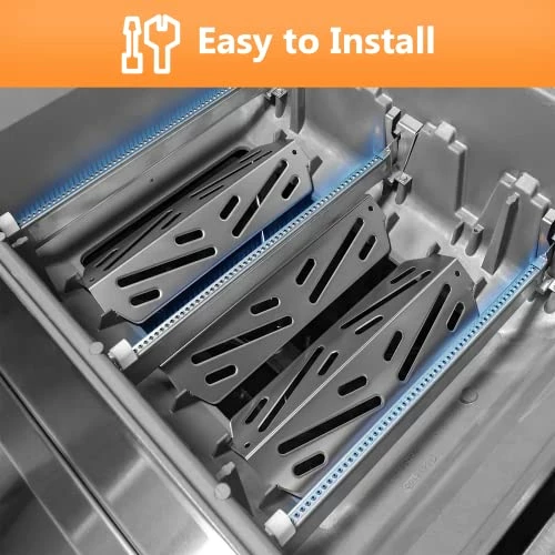 Hisencn 12.5'' Heat Deflector For Weber Genesis II 300 Series, Genesis II E-310/S-310, II E-315/S-315, II E-330, II E/S-335 Gas Grill, For Weber Genesis II Parts 66040, Stainless Steel, 3-Pack 5 Hisencn 12.5'' Heat Deflector For Weber Genesis II 300 Series, Genesis II E-310/S-310, II E-315/S-315, II E-330, II E/S-335 Gas Grill, For Weber Genesis II Parts 66040, Stainless Steel, 3-Pack - Image 5