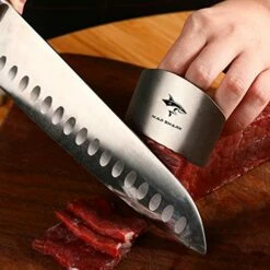 MAD SHARK Chef Finger Guards For Cutting With Gift Box, 2pcs Premium 304 Stainless Steel Finger Protectors For Cutting, Slicing And Chopping Vegetables, Fruits And Meat, Avoid Hurting Kitchen Tools 10 MAD SHARK Chef Finger Guards For Cutting With Gift Box, 2pcs Premium 304 Stainless Steel Finger Protectors For Cutting, Slicing And Chopping Vegetables, Fruits And Meat, Avoid Hurting Kitchen Tools -Samsung Shop 51cpIz1uBWL