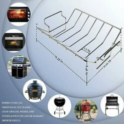 VBOYL U Shape Rib Racks For Smoker Stainless Steel 12 VBOYL U Shape Rib Racks For Smoker Stainless Steel -Samsung Shop 51espiT7pgL