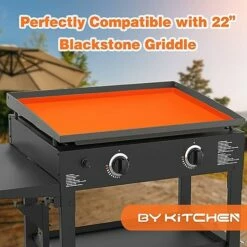 BYKITCHEN Silicone Griddle Cover For Blackstone 22 Inch Griddle, Griddle Mat For Blackstone Tabletop Griddle, Grill Accessories For 22 Inch Blackstone Griddle, Outdoor Protective Portable Grill Mat -Samsung Shop 51h8iFdSJDL