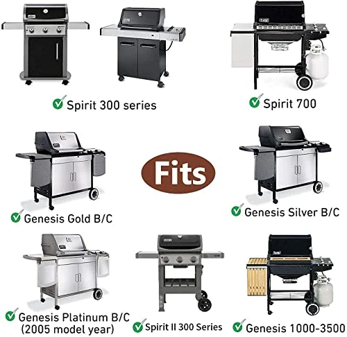 QuliMetal 7638 17.5 Inches Cooking Grates For Weber Spirit 300 Series And Spirit II 300 Series, Spirit 700, Genesis Silver Gold Platinum B/C, Genesis 1000-3500, Weber 900 Gas Grills 8 QuliMetal 7638 17.5 Inches Cooking Grates For Weber Spirit 300 Series And Spirit II 300 Series, Spirit 700, Genesis Silver Gold Platinum B/C, Genesis 1000-3500, Weber 900 Gas Grills - Image 8