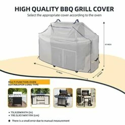 PALON Waterproof BBQ Grill Cover 75-Inch, Heavy Duty Outdoor Gas Grill Covers, With Built-in Vents Velcro, Barbecue Grills All Weather Protector For Weber Char-Broil Brinkmann Nexgrill And More -Samsung Shop 51l5ywr GeL
