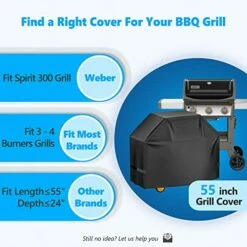HomWanna Grill Cover 55 Inch - Superior Gas Grill Cover For Outdoor Grill - 600D Outside BBQ Covers Waterproof Heavy Duty For Weber, Dyna-glo, Char-Broil, Nexgrill, Brinkmann, Monument Barbecue Grill 12 HomWanna Grill Cover 55 Inch - Superior Gas Grill Cover For Outdoor Grill - 600D Outside BBQ Covers Waterproof Heavy Duty For Weber, Dyna-glo, Char-Broil, Nexgrill, Brinkmann, Monument Barbecue Grill -Samsung Shop 51n9K9JO JL