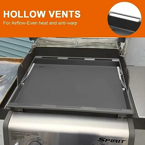 Full-Size Griddle Inserts For Weber Spirit 200 Spirit II 200 Series Gas Grills, Flat Top Griddle Replacement For Weber Spirit E-210 E-220 S-210 S-220 Spirit II E-210 S-210 E-220 S-220 Series Models 3 Full-Size Griddle Inserts For Weber Spirit 200 Spirit II 200 Series Gas Grills, Flat Top Griddle Replacement For Weber Spirit E-210 E-220 S-210 S-220 Spirit II E-210 S-210 E-220 S-220 Series Models - Image 3