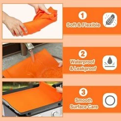 BYKITCHEN Silicone Griddle Cover For Blackstone 22 Inch Griddle, Griddle Mat For Blackstone Tabletop Griddle, Grill Accessories For 22 Inch Blackstone Griddle, Outdoor Protective Portable Grill Mat -Samsung Shop 51s a82rlGL