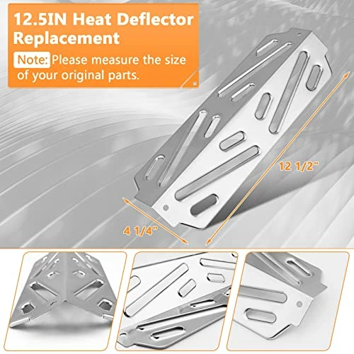 Hisencn 12.5'' Heat Deflector For Weber Genesis II 300 Series, Genesis II E-310/S-310, II E-315/S-315, II E-330, II E/S-335 Gas Grill, For Weber Genesis II Parts 66040, Stainless Steel, 3-Pack 8 Hisencn 12.5'' Heat Deflector For Weber Genesis II 300 Series, Genesis II E-310/S-310, II E-315/S-315, II E-330, II E/S-335 Gas Grill, For Weber Genesis II Parts 66040, Stainless Steel, 3-Pack - Image 8