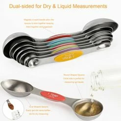 Magnetic Measuring Spoons Set Of 8 Stainless Steel Dual Sided Stackable Measuring Spoons Nesting Teaspoons Tablespoons For Measuring Dry And Liquid Ingredients 16 Magnetic Measuring Spoons Set Of 8 Stainless Steel Dual Sided Stackable Measuring Spoons Nesting Teaspoons Tablespoons For Measuring Dry And Liquid Ingredients -Samsung Shop 51uunO5VzKL