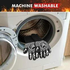 Commercial Chef High Heat Resistant BBQ Gloves For Barbecue, Cooking, Baking, Cutting, Pizza Oven, Camping - Non-Slip Kitchen Oven Mitts - Grill Accessories With Anti-Slip Coating EN407 Lab Certified 12 Commercial Chef High Heat Resistant BBQ Gloves For Barbecue, Cooking, Baking, Cutting, Pizza Oven, Camping - Non-Slip Kitchen Oven Mitts - Grill Accessories With Anti-Slip Coating EN407 Lab Certified -Samsung Shop 51w8v0dKSZL