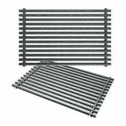 SafBbcue 7525 Porcelain Steel Cooking Grates Replacement For Weber E-310 E-320 S-310 Spirit II E-310 SP320 Spirit 700 Series Genesis Silver/Gold B/C 45010001 46510001 7526 7638 7639