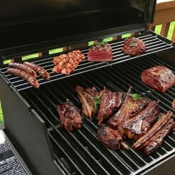 AOREWTGGH 7513 Grill Warming Rack For Weber Spirit 700, Genesis Silver B&C, 7513/88719 304 Stainless Steel Warming Rack Replacement For Weber Genesis 1000-5500, Gold B & C, 24.9 X 4.7 X 4 In -Samsung Shop 61L4YT9cR7L