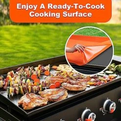 NancyL Griddle Cover For Blackstone, 【Upgraded Full-edge】17 Inch BBQ Grill Cover Griddle Mat Silicone Protective Blackstone Griddle Accessories - Protect Griddle From Rust, Rodents, Insects, Debris -Samsung Shop 61kTykRYjTL