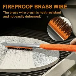 SupMaka Pizza Oven Brush, 22” Pizza Stone Brush - Grill Cleaning Brush With Scraper, Grill Brush Wood Handle & Brass Bristles, Pizza Oven Accessories For Outdoor BBQ, (Vibrant Orange) 11 SupMaka Pizza Oven Brush, 22” Pizza Stone Brush - Grill Cleaning Brush With Scraper, Grill Brush Wood Handle & Brass Bristles, Pizza Oven Accessories For Outdoor BBQ, (Vibrant Orange) -Samsung Shop 61rj2wr5rZL