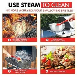 PROKITCHEN Safe Grill Brush Bristle Free BBQ Brush For Grill Cleaning, Grill Brush For Outdoor Grill, Steam Grill Cleaner Brush With Replaceable Cleaning Head For Stainless-Steel Grates Or Cast Iron 14 PROKITCHEN Safe Grill Brush Bristle Free BBQ Brush For Grill Cleaning, Grill Brush For Outdoor Grill, Steam Grill Cleaner Brush With Replaceable Cleaning Head For Stainless-Steel Grates Or Cast Iron -Samsung Shop 61t2ohc9KcL