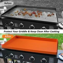 36" Silicone Griddle Mat, Upgrade Full-edge Griddle Top Covers For Blackstone 36 Inch, All Season Cooking Protective Cover, Protect Griddle From Rodents, Insects, Debris And Rust (Orange) -Samsung Shop 61vibOBCZlL